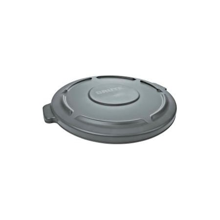 Rubbermaid Commercial Flat Lid For 10 Gallon Round Trash Container - Gray FG260900GRAY